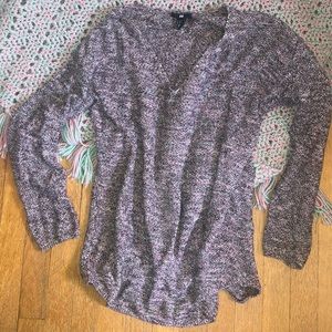H&M Baggy pink and black and white soft sweater